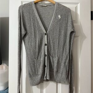 Abercrombie & Fitch Light Gray Cardigan